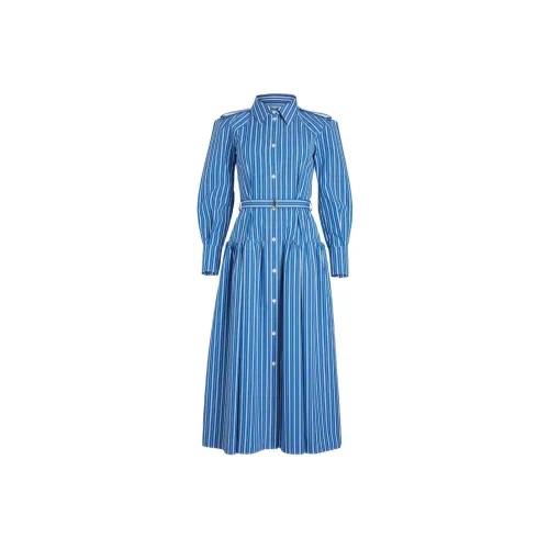 PATOU Blue Женские Длинные Рукава Платья