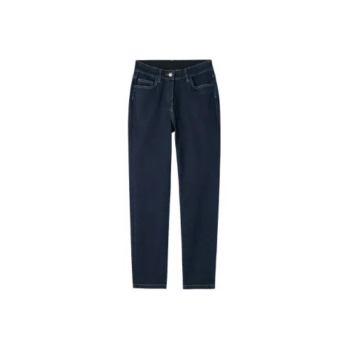 Skechers x YAZUANXILIE SS24 Джинсы Женские Темно-синий деним