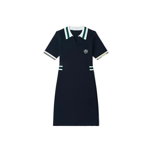 KAPPA Короткий рукав платье женское цвет полночный синий