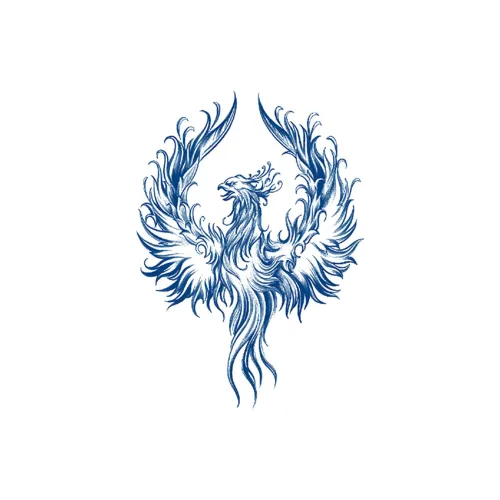 LIEJI Horizon Phoenix Herbal Tattoo Стикер