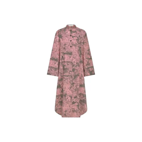 DIOR FW22 Длинное платье с длинными рукавами женское многоцветное