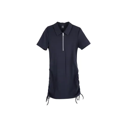 A21 Короткий рукав Платье Женское Черное