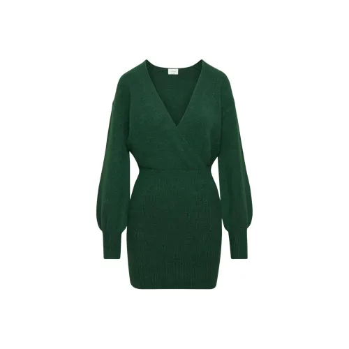 ARITZIA WILFRED Elsie Платье Длинное с длинными рукавами Женское Зеленое Зеленое