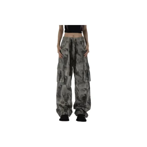 EOEI Карго Брюки Женские Темно-Серый