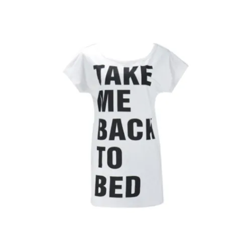 COTTON REPUBLIC Белое Женское Короткое Платье с Рукавами