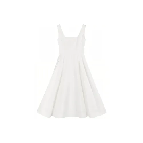 HACHIXIAOJIE Gwen Белый Женские Платья без рукавов