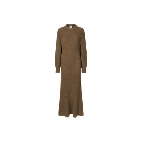 The. garment Фундуковый Женские Длинный Рукав Платья