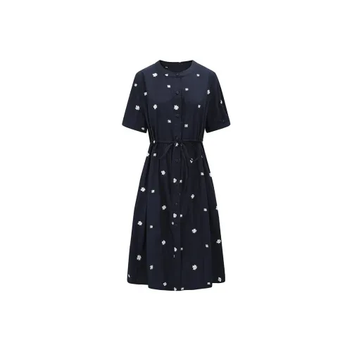 Elva' Island Короткий рукав Платье Женское Темно-синий