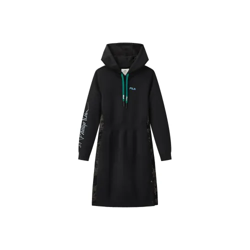 FILA Легендарный синий Nv Женские Длинные Платья с рукавами