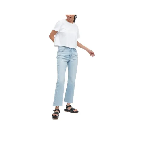 UNIQLO Розовые/синие Женские Джинсы