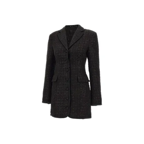 Rotate Длинное платье с длинными рукавами женское черное