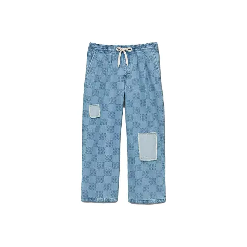 VANS MENDED CHECK DENIM Женские джинсы синего цвета