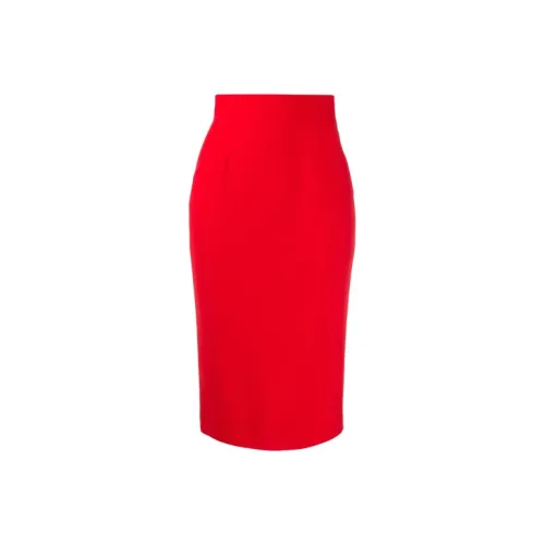 Alexander McQueen FW21 Повседневный Длинный Юбка Женские Красный