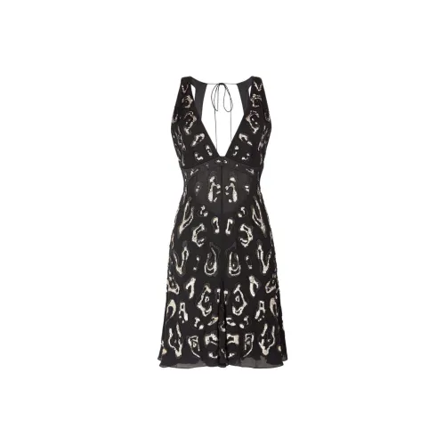 Roberto Cavalli SS24 Sleeveless Dress Women's Black Роберто Кавали SS24 Без рукавов Платье Женское Черное