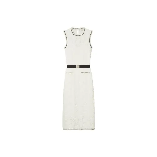 Tory Burch SS24 Sleeveless Dress Женское Белое