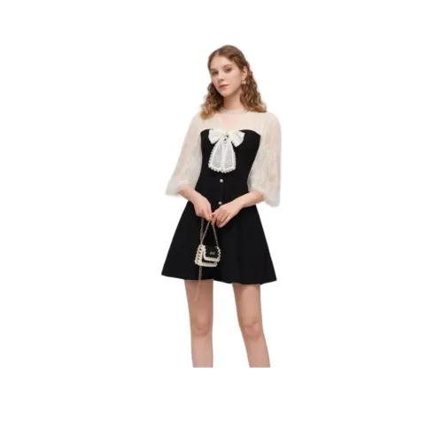 JORYAweekend Короткий рукав Платье Женское Черное