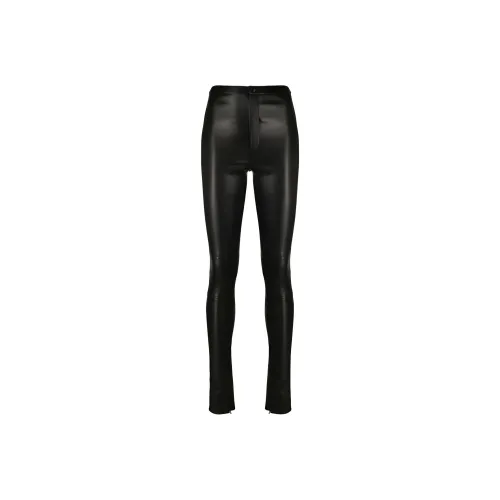 WARDROBE.NYC Кожаные брюки женские черные
