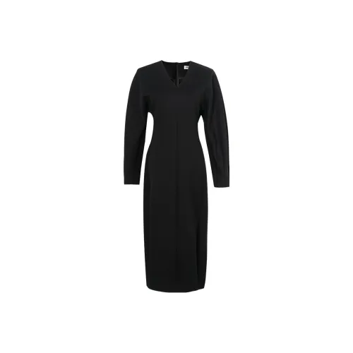 MISSSHINE Черное Женское Длинное Платье с Рукавами