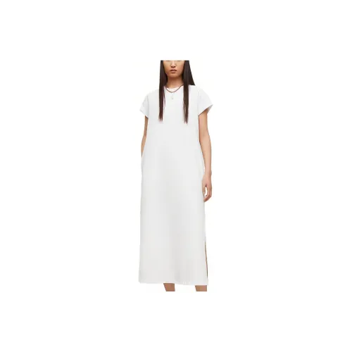 ALLSAINTS Белое Женское Короткое Платье с Рукавами