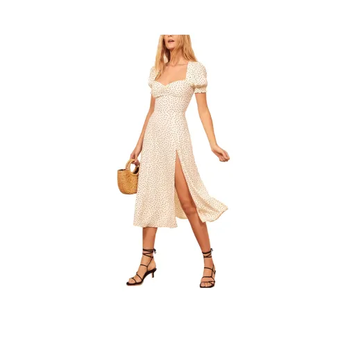 Reformation Перец Женские Короткие Платья с Рукавами