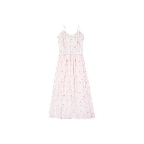 Geyini Slip Платье Юбка Женские Розовый