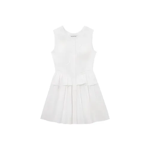 Self Portrait Без рукавов Платье Женское Чисто Белое