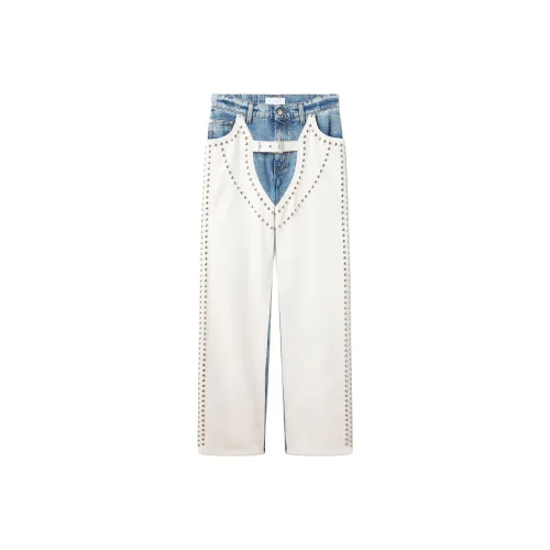 STELLA MCCARTNEY Синие с Белым Lettering Женские Джинсы