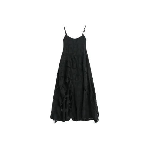 9 Кошка Лакомства Slip Платье Женское Черное