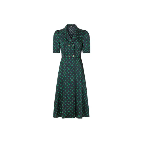 KARL LAGERFELD Короткий рукав Платье Женское Зеленое