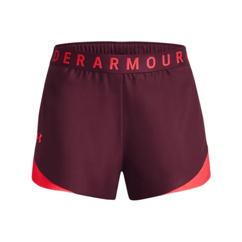 Under Armour Play Up Темно-красные Женские Повседневные шорты
