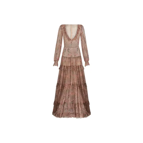 ETRO Умбра Женские Длинные Платья с Рукавами