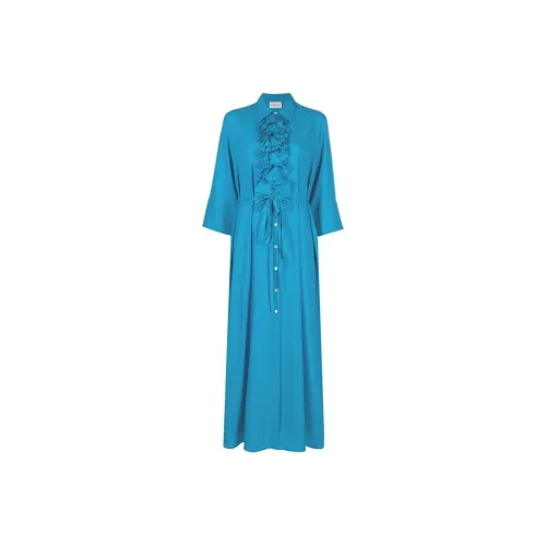PAROSH Blue Женские Длинные Рукава Платья