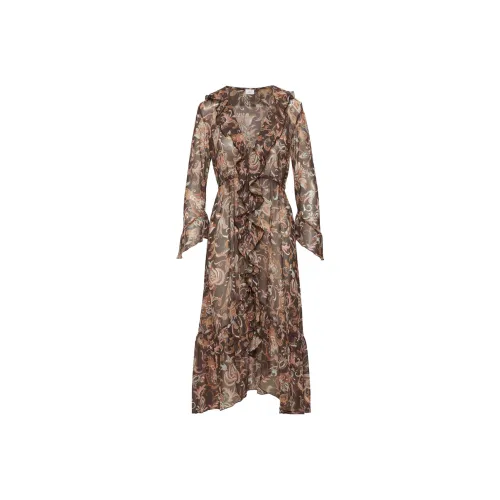ARITZIA Коричневый Женские Длинные Платья с Рукавами
