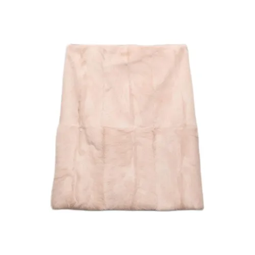 PRADA Кожа Длинная Юбка Женская Светло-Розовая