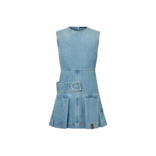 LOUIS VUITTON Без рукавов Платье Женское Синее