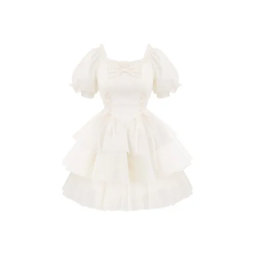 Бренд Cotton Shopping Короткий рукав Платье Женское Абрикос