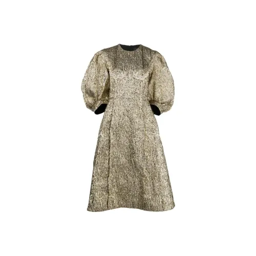 SIMONE ROCHA Золотой Женские Короткие Платья с Рукавами