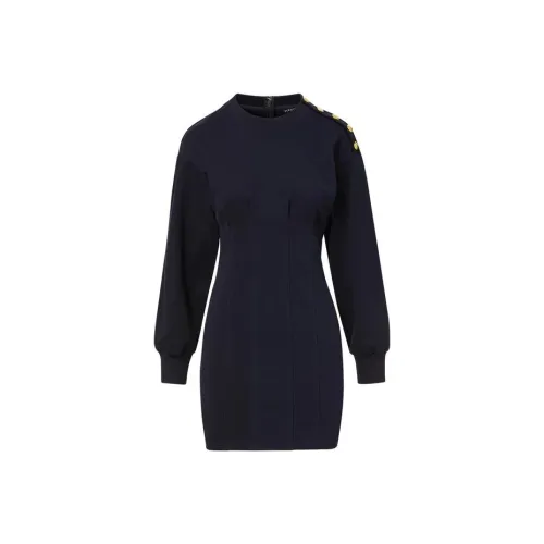 Veronica Beard Длинное платье с длинными рукавами женское морской синий