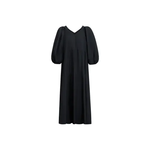 THE SEA LIFE Короткое платье с короткими рукавами женское черное маг