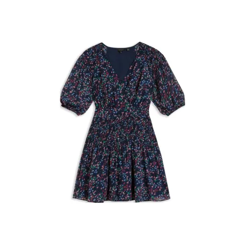 Ted Baker Темно-синий Женские Короткие Платья с Рукавами