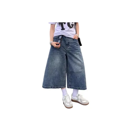 KVIV Blue Men's Denim Shorts KVIV Синий Мужские Джинсовые Шорты