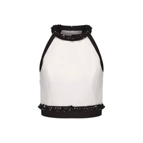 GIMING Белый+Черный Женские Короткие Топы