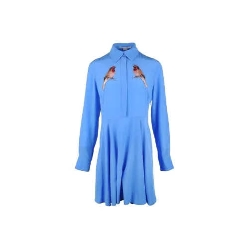 STELLA MCCARTNEY Blue Женские Длинные Платья с Рукавами