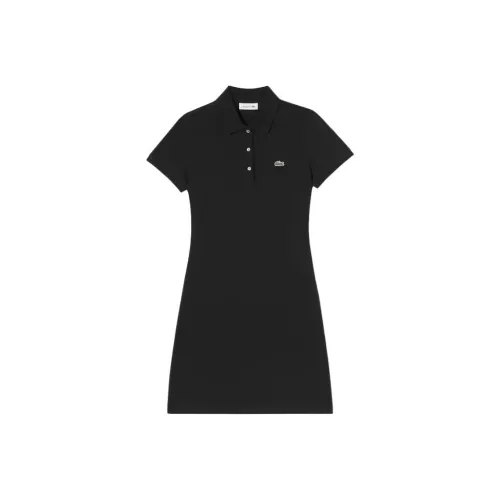LACOSTE Короткий рукав Платье Женское Черное