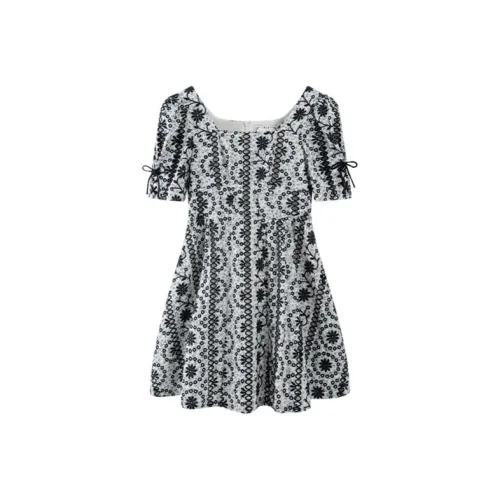 Pit Короткий рукав Платье Женское Цветочное