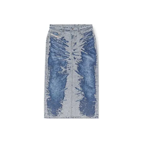 DIESEL Светло-синие Женские Джинсовые Длинные Юбки