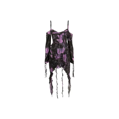 Misbhv Черное Женское Длинное Платье с Рукавами