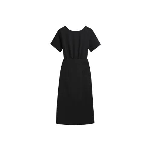 Silky Queen Короткий рукав Платье Женское Черное