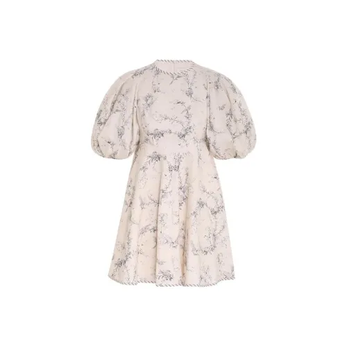 Zimmermann Розовые Женские Платья с Коротким Рукавом