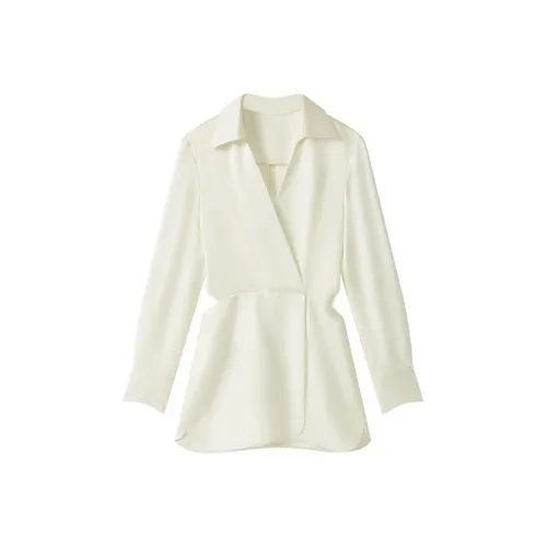 Yvetteclassic Длинное платье с длинными рукавами цвет белый